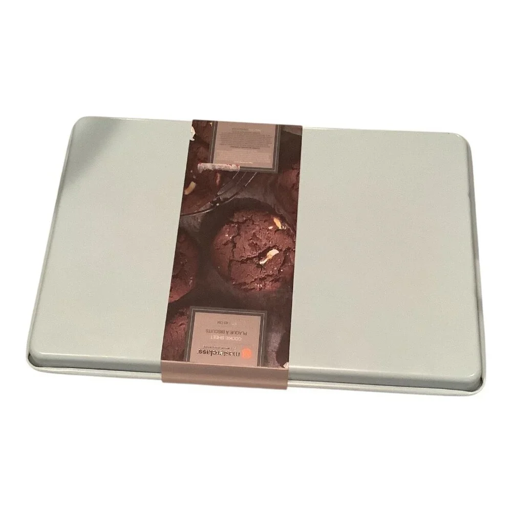 MasterClass Cookie Sheet Baking Tray Non-Stick Heavy Duty 17 In Aqua‎ Finish